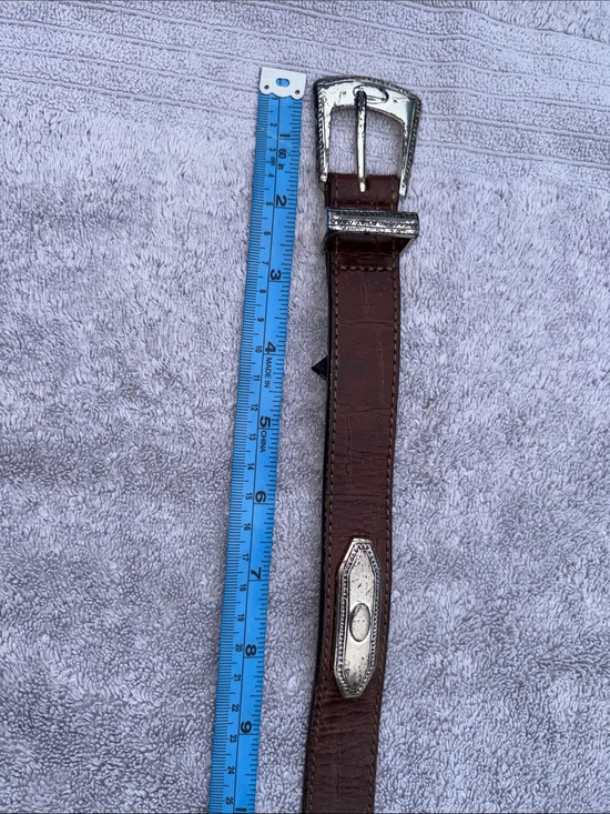 Brighton Brown Leather Belt with Silver Buckle main image 12